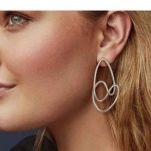 Kendra Scott Myles Statement earrings silver toned